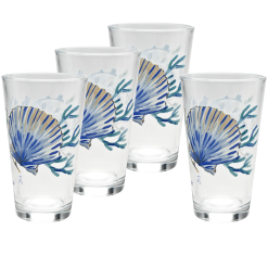 Coastal Shores 16 oz. Cooler Glass - Set of 4