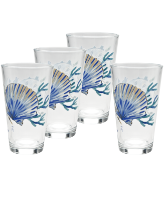 Coastal Shores 16 oz. Cooler Glass - Set of 4