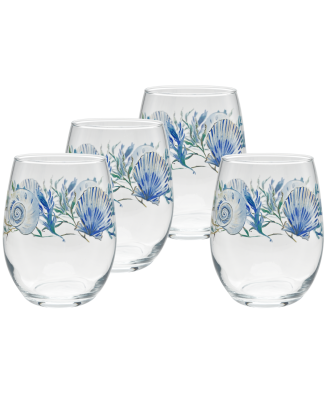 Coastal Shores 15 oz. Stemless Wine Glass – Set of 4